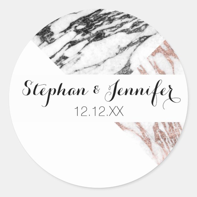 Adesivo Redondo Triângulos Geométricos Dourados do Mármaco Rosa br (Frente)