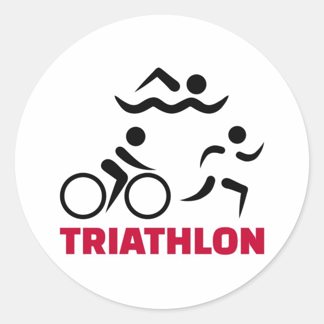 Adesivo Redondo Triathlon (Frente)