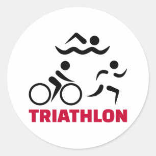 Adesivo Redondo Triathlon