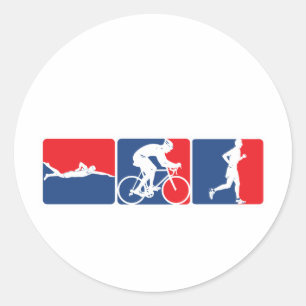Adesivo Redondo Triathlon da liga principal
