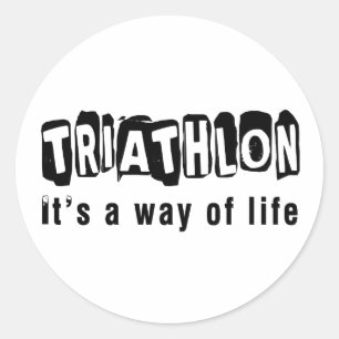 Adesivo Redondo Triathlon é um modo de vida