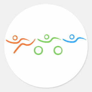 Adesivo Redondo Triathlon legal e design único