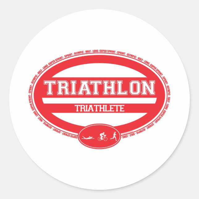 Adesivo Redondo Triathlon Oval (Frente)
