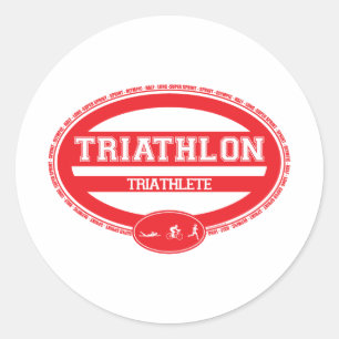 Adesivo Redondo Triathlon Oval