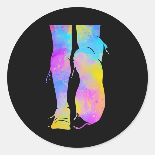 Adesivo Redondo Triatlo de Impressão de Meia Maratona (Frente)