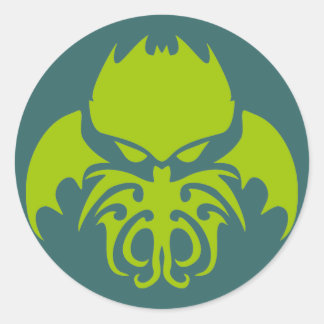Adesivo Redondo Tribal Cthulhu