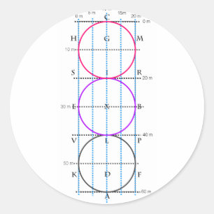 Adesivo Redondo Tribunal de Dressage 20x60m **Círculos**