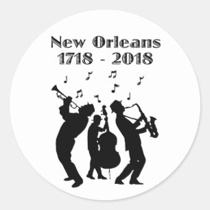 Adesivo Redondo Tricentenário histórico de Nova Orleans
