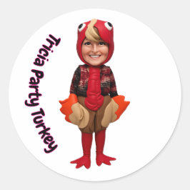 Adesivo Redondo Tricia Party Sticker Sheet