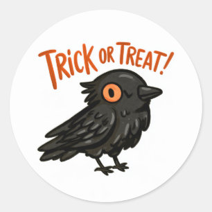 Adesivo Redondo Trick or Treat! - Corvo 2