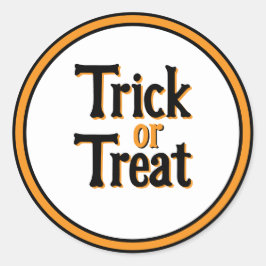 Adesivo Redondo Trick or Treat Halloween