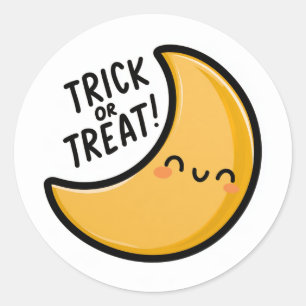 Adesivo Redondo Trick or Treat! - Lua Crescente 1