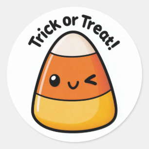 Adesivo Redondo Trick or Treat! - Milho Doce 1