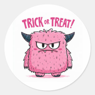 Adesivo Redondo Trick or Treat! - Monstro #6