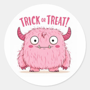 Adesivo Redondo Trick or Treat! - Monstro #7