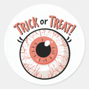 Adesivo Redondo Trick or Treat! - Olho