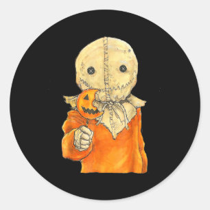 Adesivo Redondo Trick Ou Tratat Cute Skull Halloween 2025 Figurume
