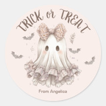 Trick ou Treine Ghost Girl Pastel Halloween