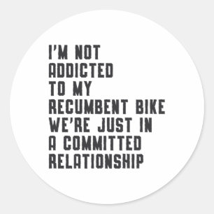 Adesivo Redondo Tricycle Triker Recumbent Bike Trike Retro