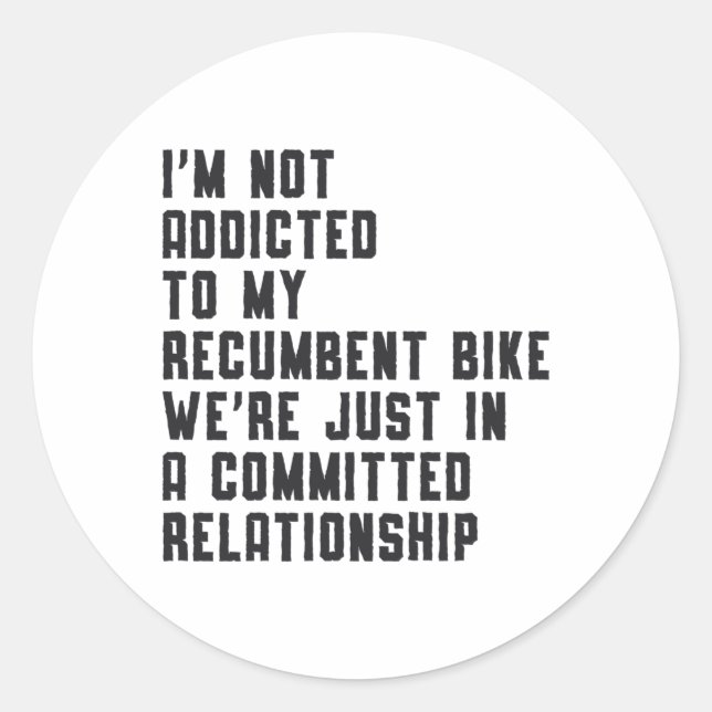 Adesivo Redondo Tricycle Triker Recumbent Bike Trike Retro (Frente)