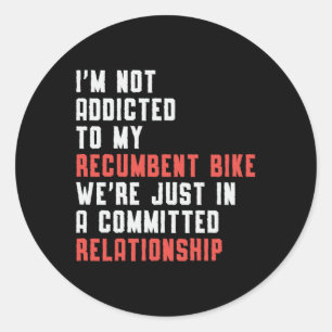 Adesivo Redondo Tricycle Triker Recumbent Bike Trike Vintage Funny