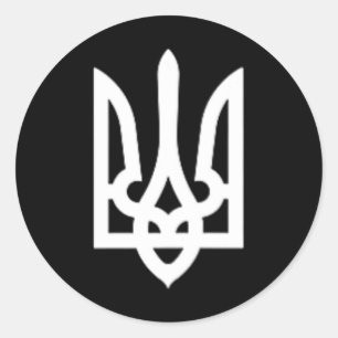 Adesivo Redondo Tridente Ucraniano Volodymyr Zelensky Presidente D