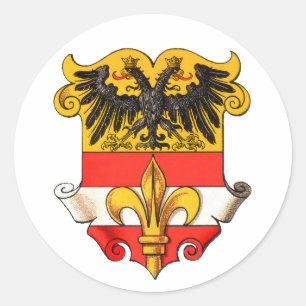 Adesivo Redondo Trieste Casaco de Armas 1467-1919