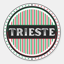 Adesivo Redondo Trieste City Pride Emblem – Italian Identity