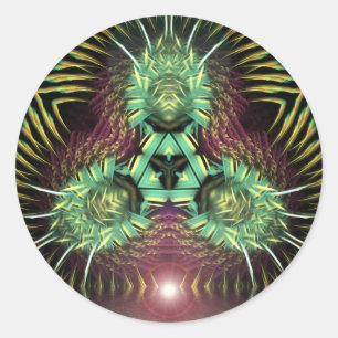 Adesivo Redondo trifractali Sticker