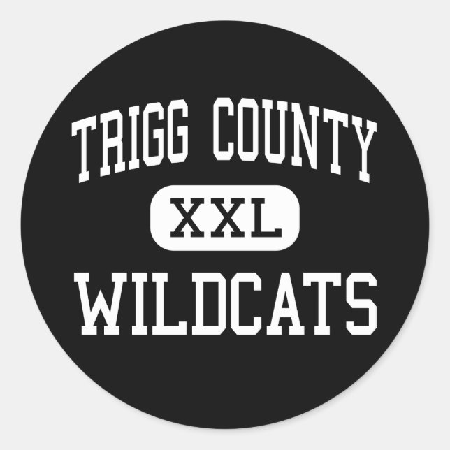 Adesivo Redondo Trigg County - Wildcats - alto - Cadiz Kentucky (Frente)
