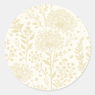 Adesivo Redondo Trigo Dourado Dandelion Doce - Neutro
