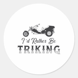 Adesivo Redondo Triker, eu Preferencialmente Triking Motor Trike R