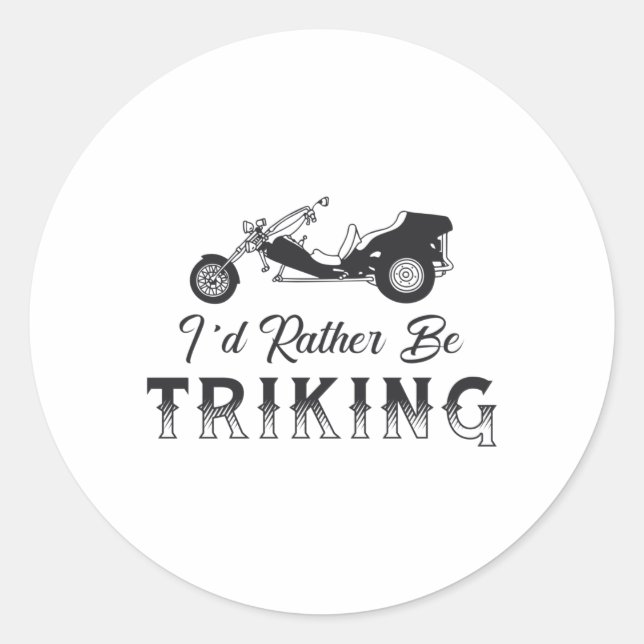 Adesivo Redondo Triker, eu Preferencialmente Triking Motor Trike R (Frente)