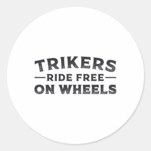 Adesivo Redondo Triker Trikers Caminha Livre Em Rodas Trike Engra