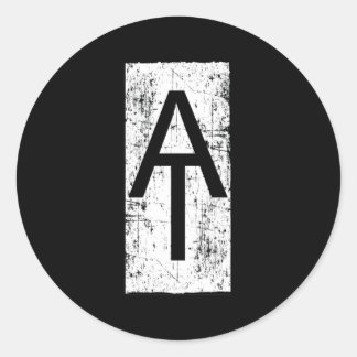 Adesivo Redondo Trilha Appalachian No Marcador Branco De Azul