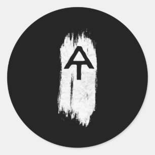 Adesivo Redondo Trilha Branco Blaze Appalachian Em Caminho Minimal