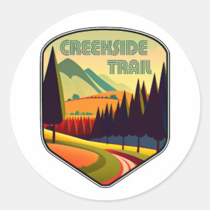Adesivo Redondo Trilha Creekside Cores de Ohio