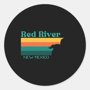 Adesivo Redondo Trilha de Volta do Rio Vermelho Horseback 70s Retr