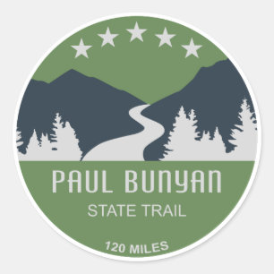 Adesivo Redondo Trilha do Estado de Paul Bunyan
