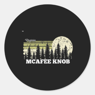 Adesivo Redondo Trilha na Virgínia Mcafee Knob Árvores Natureza Fl