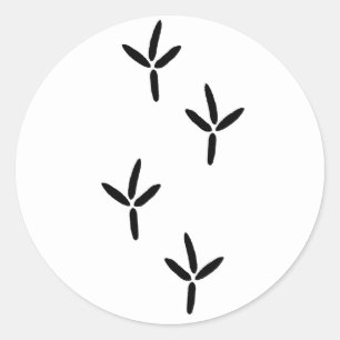 Adesivo Redondo Trilhas do pássaro (egret)