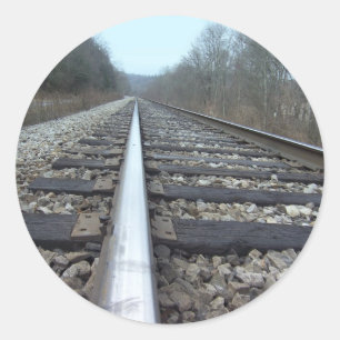 Adesivo Redondo Trilhas do trem