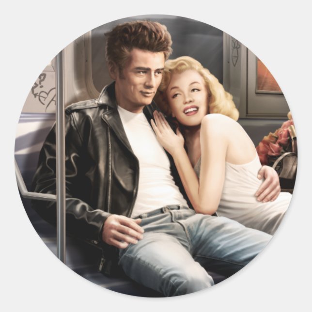 Adesivo Redondo Trilhos de Metrô (Frente)