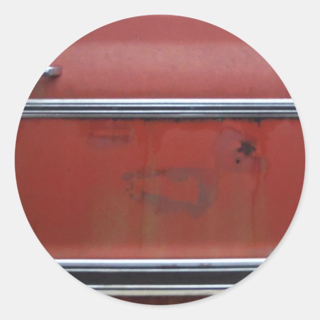 Adesivo Redondo Trim prateado Red Chevy (Frente)