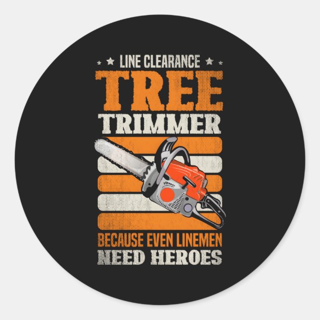 Adesivo Redondo Trimmer De Árvore De Depuração De Linha Porque A N (Frente)