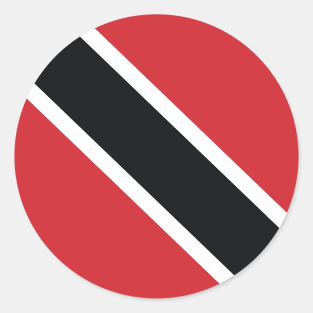 Adesivo Redondo Trinidad and Tobago National Flag Sticker (Frente)