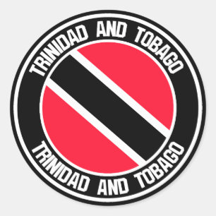 Adesivo Redondo Trinidad e Tobago Round Emblem