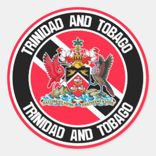Adesivo Redondo Trinidad e Tobago Round Emblem