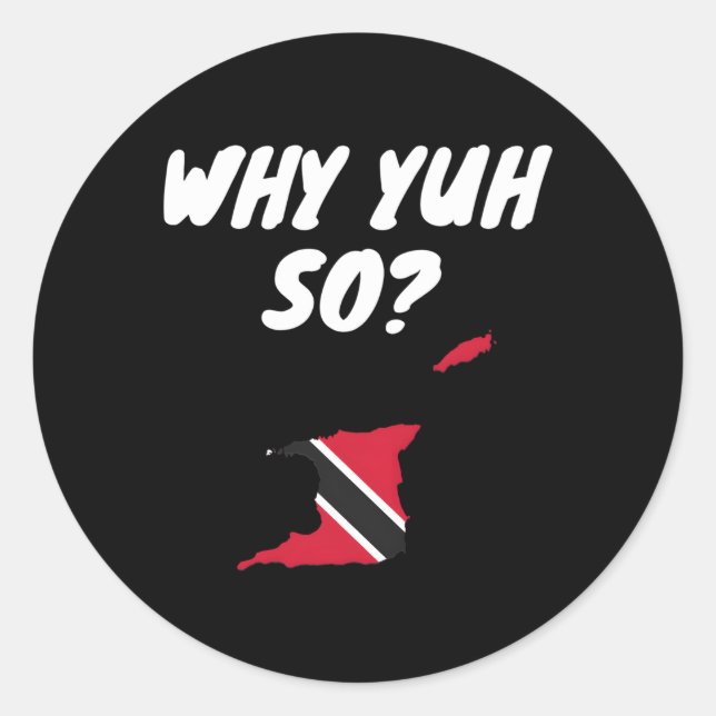 Adesivo Redondo Trinidad E Tobago Sayings Trini Pride Flag Dna (Frente)