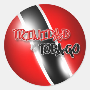 Adesivo Redondo Trinidad e Tobago Sticker